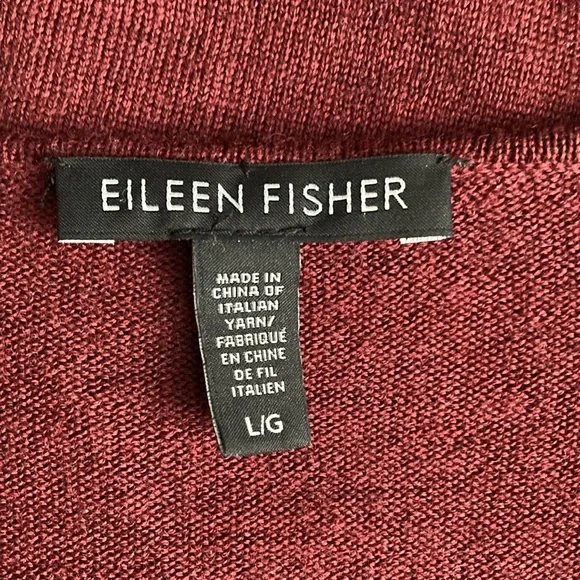 Eileen Fisher Large Passion Flower Merino Wool Dress Retail $278 - Picture 5 of 6